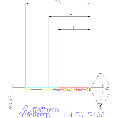 Garant Csigafúró HSS N 5/32