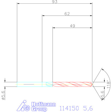 Garant Csigafúró HSS N 5,6
