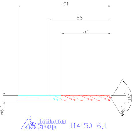 Garant Csigafúró HSS N 6,1