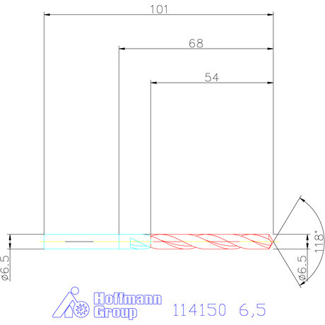 Garant Csigafúró HSS N 6,5
