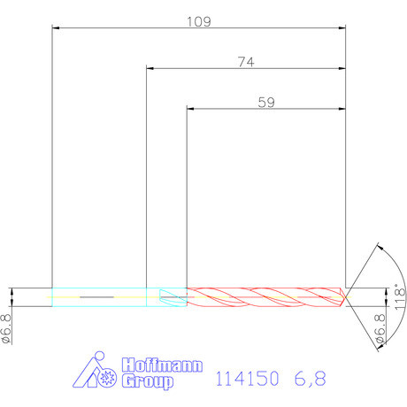 Garant Csigafúró HSS N 6,8