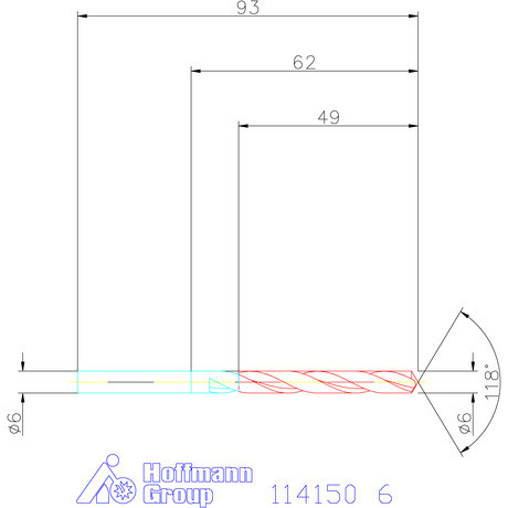 Garant Csigafúró HSS N 6