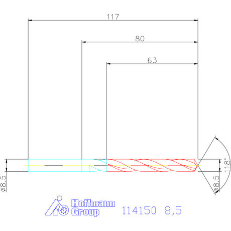 Garant Csigafúró HSS N 8,5