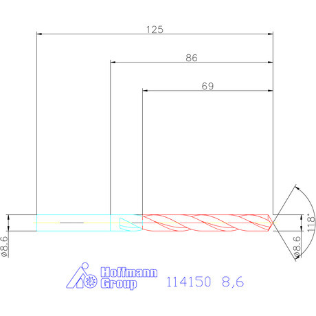 Garant Csigafúró HSS N 8,6