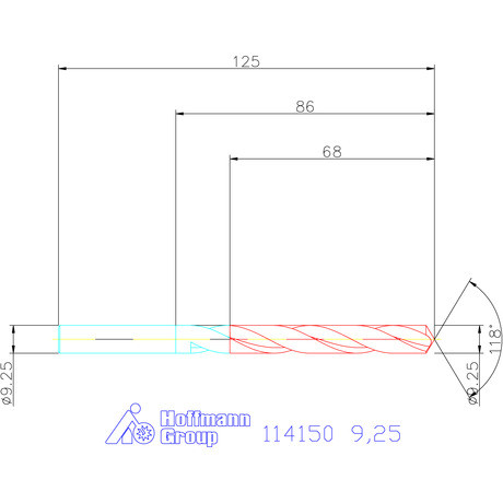 Garant Csigafúró HSS N 9,25