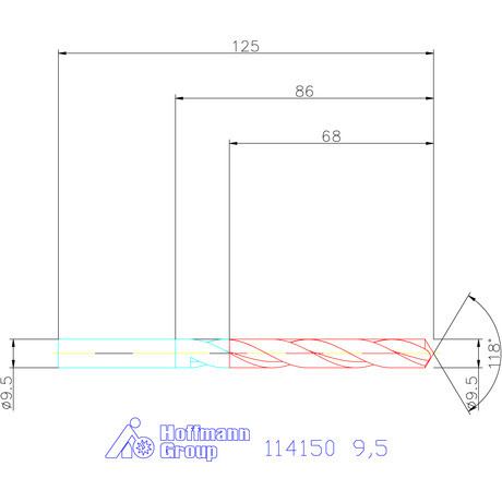 Garant Csigafúró HSS N 9,5