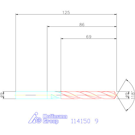 Garant Csigafúró HSS N 9