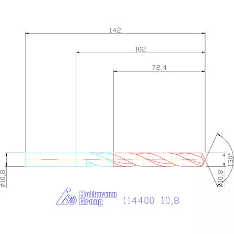Garant Csigafúró HSS-E N 10,8 mm
