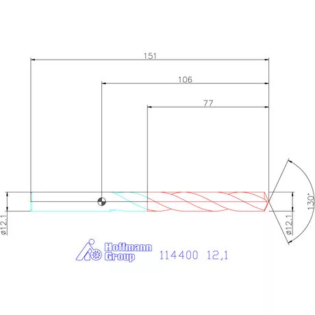Garant Csigafúró HSS-E N 12,1 mm