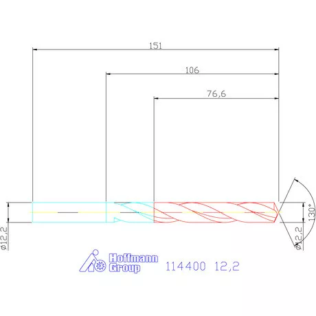 Garant Csigafúró HSS-E N 12,2 mm