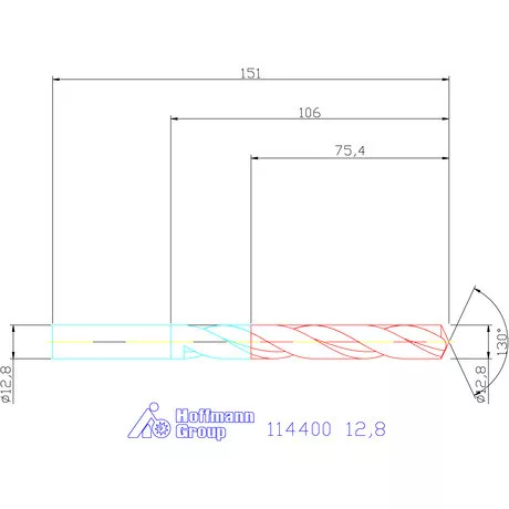 Garant Csigafúró HSS-E N 12,8 mm