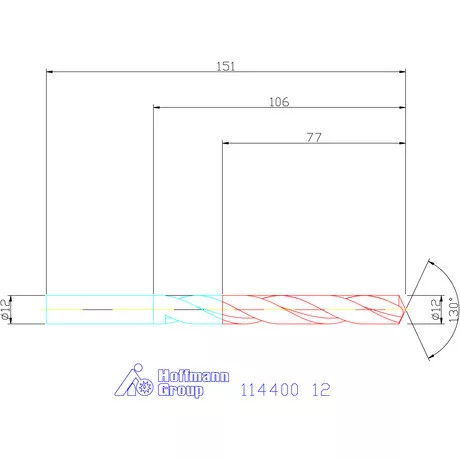 Garant Csigafúró HSS-E N 12 mm