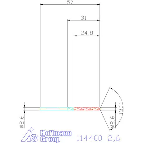 Garant Csigafúró HSS-E N 2,6 mm