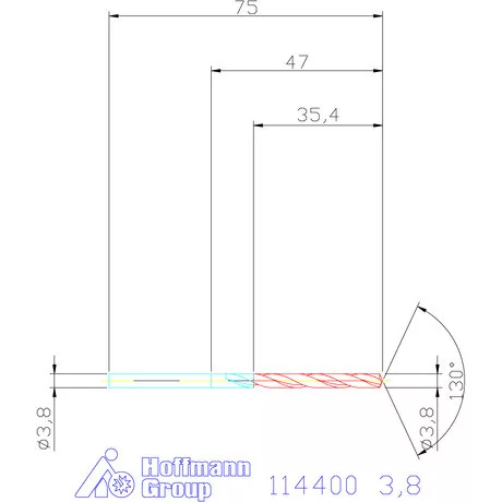 Garant Csigafúró HSS-E N 3,8 mm