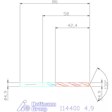 Garant Csigafúró HSS-E N 4,9 mm