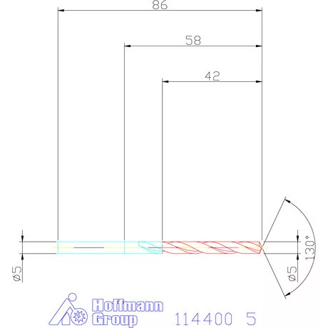 Garant Csigafúró HSS-E N 5 mm