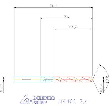Garant Csigafúró HSS-E N 7,4 mm
