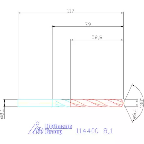 Garant Csigafúró HSS-E N 8,1 mm