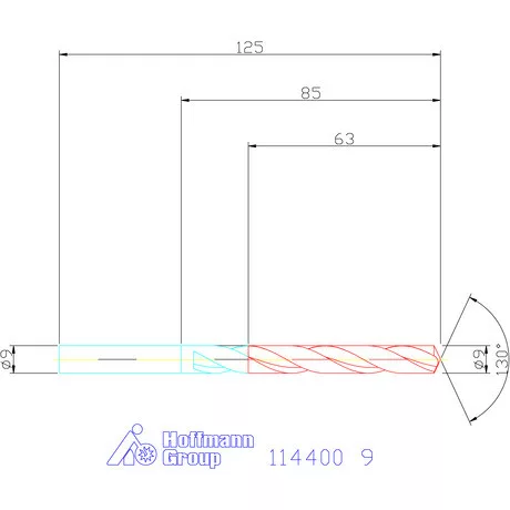 Garant Csigafúró HSS-E N 9 mm