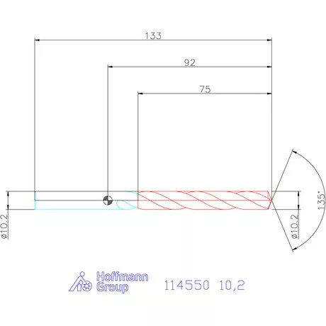Garant Csigafúró HSS-Co8 10,2 mm