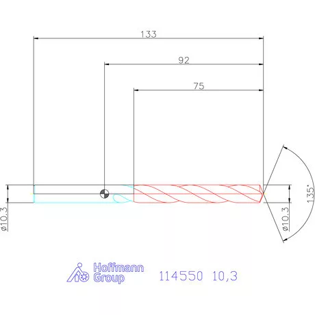 Garant Csigafúró HSS-Co8 10,3 mm
