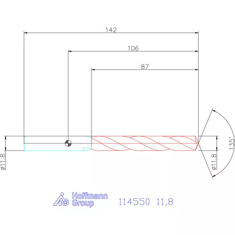 Garant Csigafúró HSS-Co8 11,8 mm