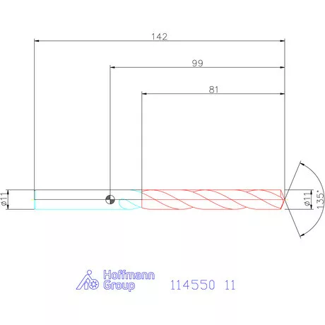 Garant Csigafúró HSS-Co8 11 mm