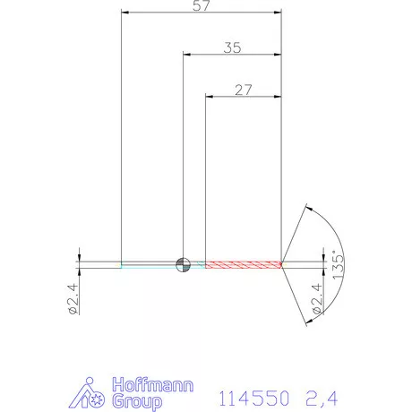 Garant Csigafúró HSS-Co8 2,4 mm