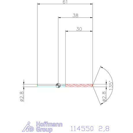 Garant Csigafúró HSS-Co8 2,8 mm