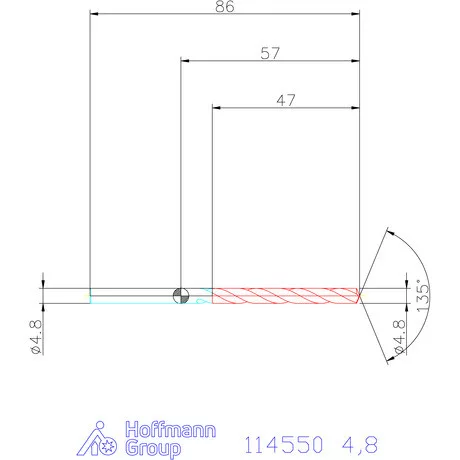 Garant Csigafúró HSS-Co8 4,8 mm