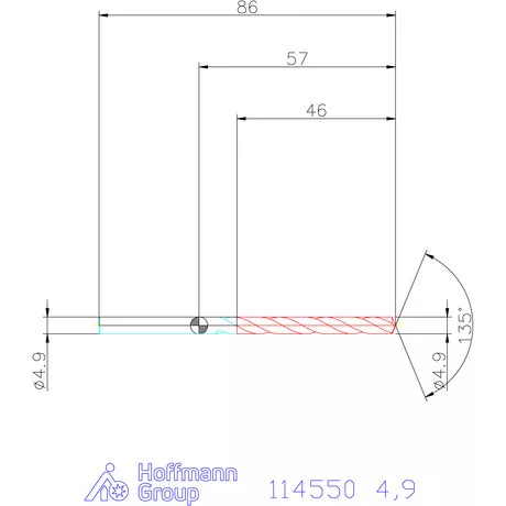 Garant Csigafúró HSS-Co8 4,9 mm