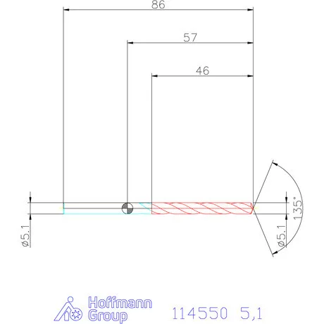 Garant Csigafúró HSS-Co8 5,1 mm
