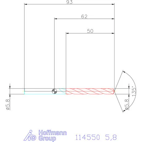 Garant Csigafúró HSS-Co8 5,8 mm