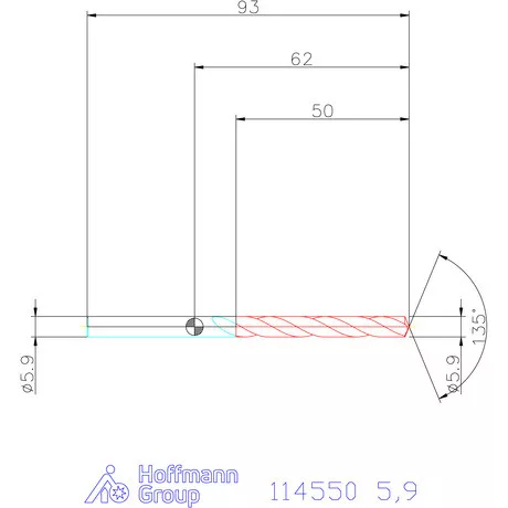 Garant Csigafúró HSS-Co8 5,9 mm