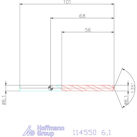 Garant Csigafúró HSS-Co8 6,1 mm