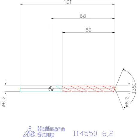 Garant Csigafúró HSS-Co8 6,2 mm