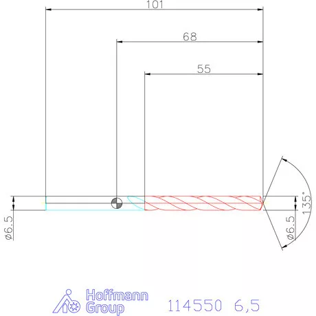 Garant Csigafúró HSS-Co8 6,5 mm