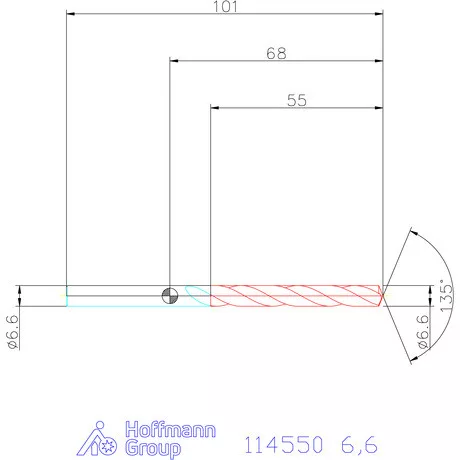 Garant Csigafúró HSS-Co8 6,6 mm