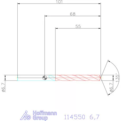 Garant Csigafúró HSS-Co8 6,7 mm