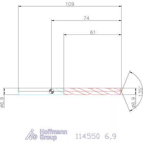Garant Csigafúró HSS-Co8 6,9 mm