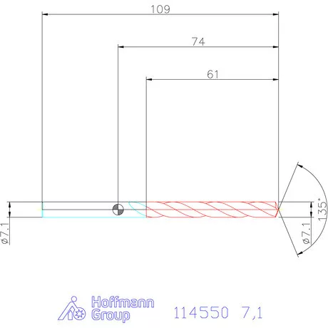 Garant Csigafúró HSS-Co8 7,1 mm