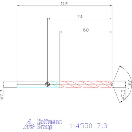 Garant Csigafúró HSS-Co8 7,3 mm
