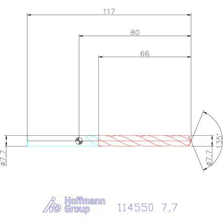 Garant Csigafúró HSS-Co8 7,7 mm