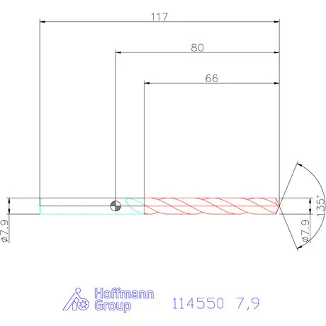 Garant Csigafúró HSS-Co8 7,9 mm