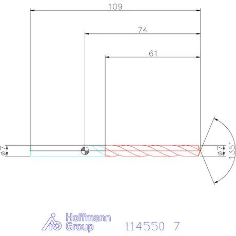 Garant Csigafúró HSS-Co8 7 mm