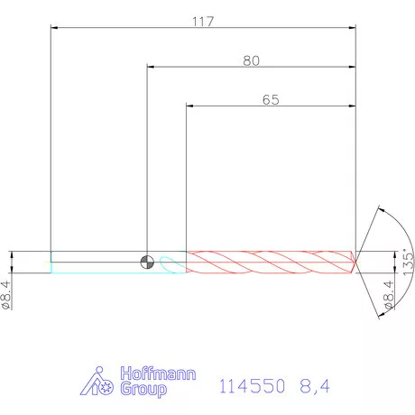 Garant Csigafúró HSS-Co8 8,4 mm