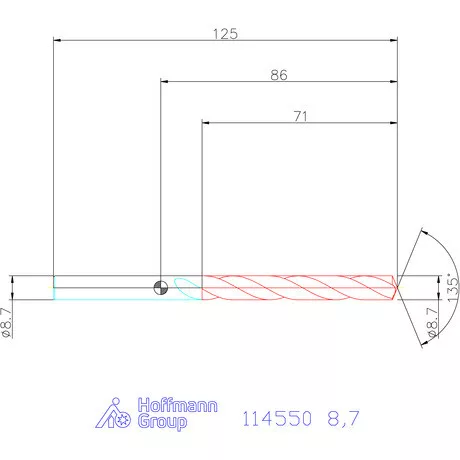 Garant Csigafúró HSS-Co8 8,7 mm