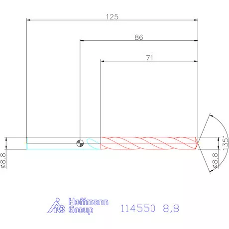 Garant Csigafúró HSS-Co8 8,8 mm