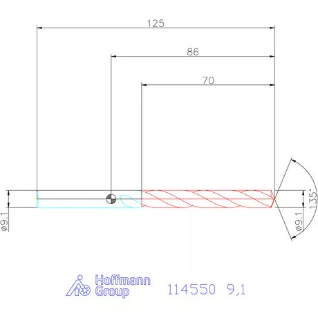 Garant Csigafúró HSS-Co8 9,1 mm