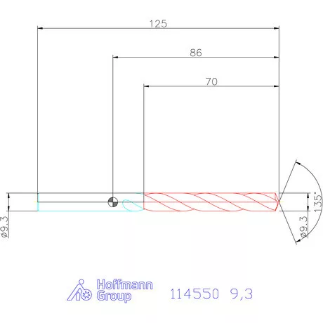 Garant Csigafúró HSS-Co8 9,3 mm